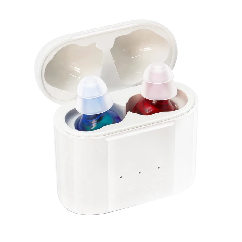 Noise-Canceling Hearing Aids For Seniors Rechargeable Sound Amplifier For Hearing Aid Charging Compartment Accessories