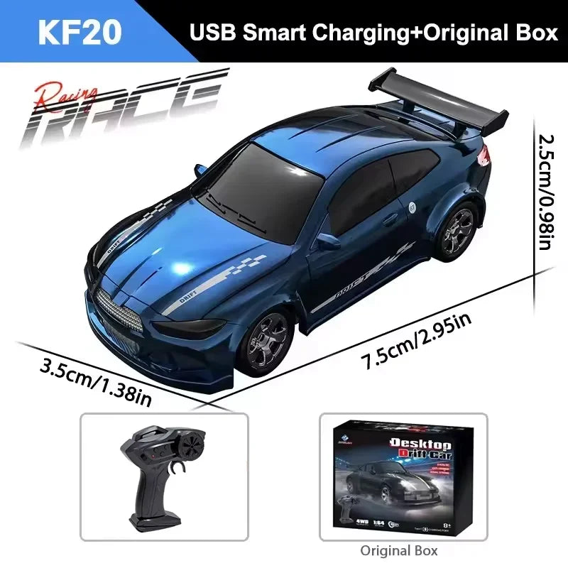 1∶64 2.4G High Speed Drift Rc Car 4WD Remote Control Car Four Wheel Drive Radio Controlled Mini RTR Racing Model Boys Toys Gifts