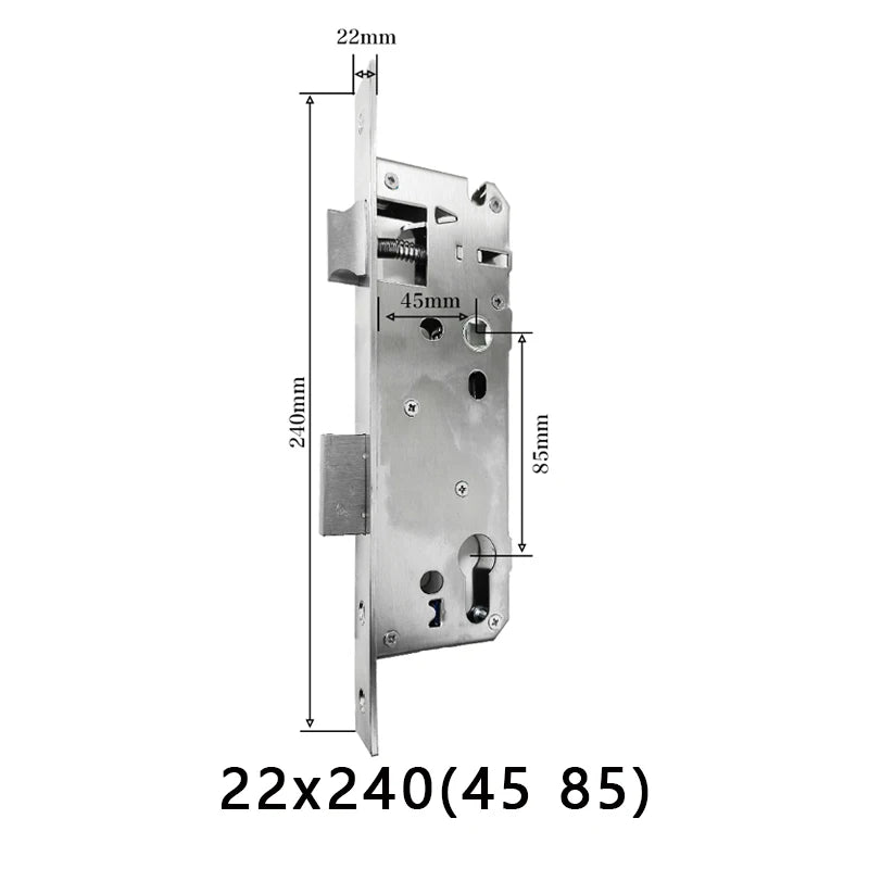 Smart fingerprint lock body special mortise smart lock 5050 125mm-240mm 2585-7085mm 5572 6072 300*6085 lock body