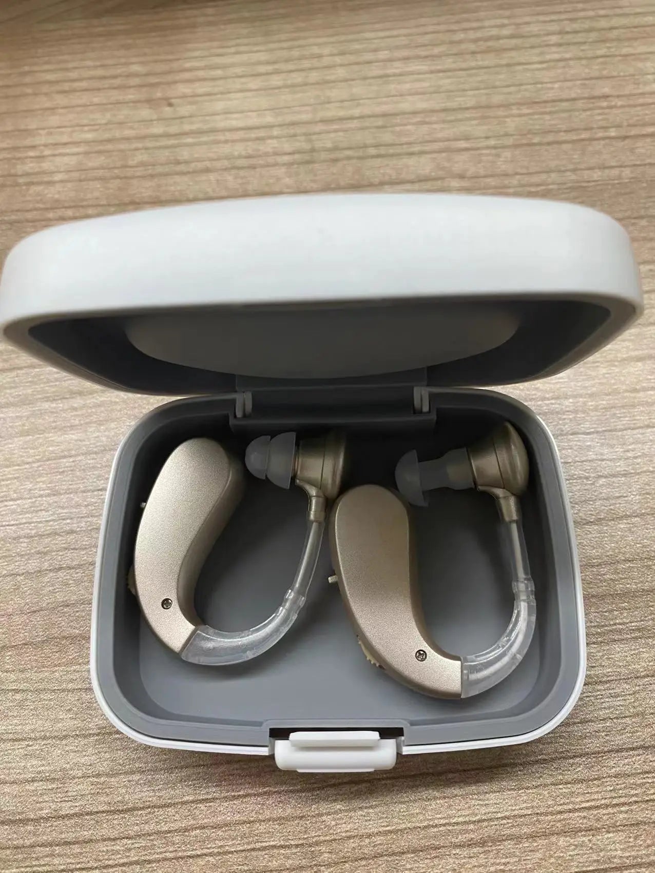 NEW Hearing Aid Earphones Ear Hook Charging Comfort Assisted Listening Headset Adjustable Dual Sound Earbuds For Elderly People