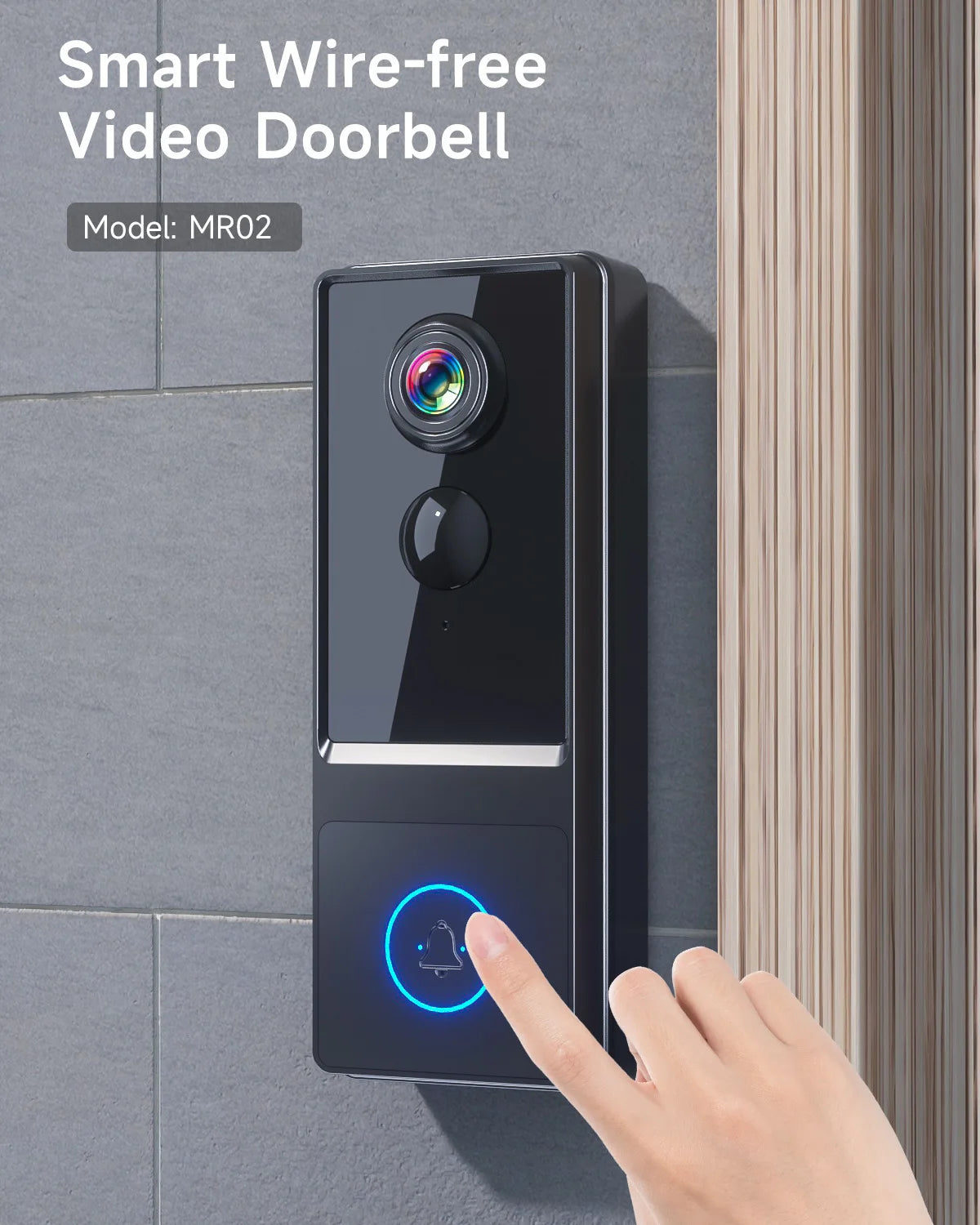 2MP 1080P Wireless WIFI Doorbell With Indoor Chime 145Degree Wide Angle Video Door Phone Visual Door Peephole Viewer
