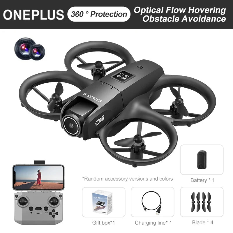 OnePlus D16 Drone 8K Aerial HD Profesional Dual-camera Helicopter Optical Flow GPS Positioning Avoidance Brushless Motor Drone