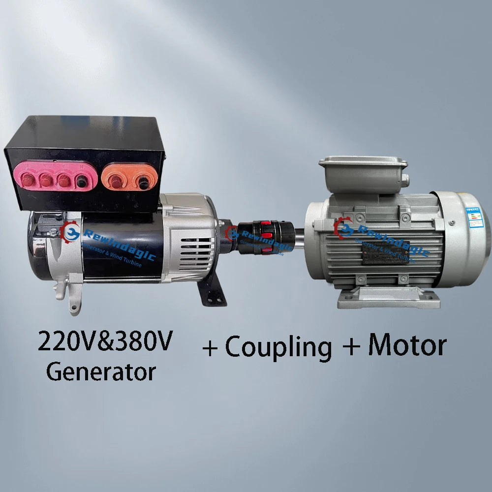 High Power 10000W 20KW 30KW Alternator 220V 380V AC Output Stable Voltage Permanent Magnet Generator With Dual Voltage System