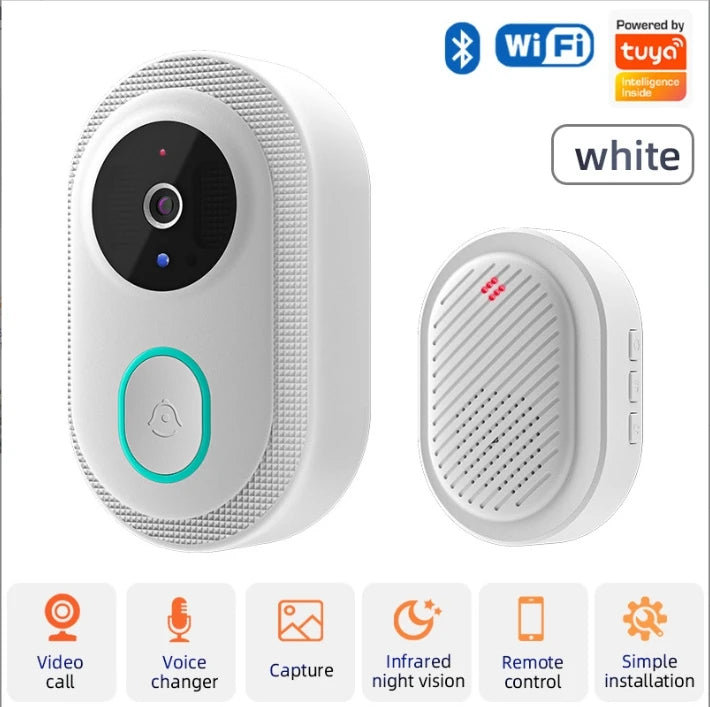 Smart Doorbell Ring Door Camera Infrared Night Viewing WiFi Wireless Video Bell Camera Rechargeable Video Intercom Doorbell