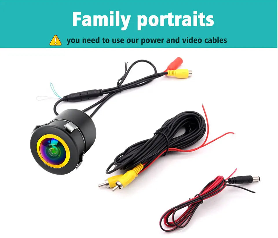 Golden CVBS AHD 1080P Dynamic Trajectory Vehicle rear view Camera Car reversing fisheye lens night vision waterproof universal