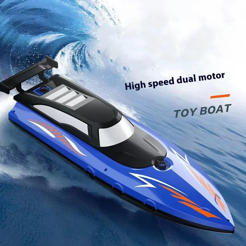 RC Battery Boat Ship 2.4Ghz High-Speed Remote Control Racing Ship Water Speed Boat Child Model Kids Boys Outdoor Pool Toys Gifts