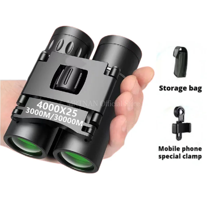 4000X25 Zoom Telescope Professional BAK4 HD Powerful Binoculars Long Range Portable Monocular or Camping Tourism Outdoor