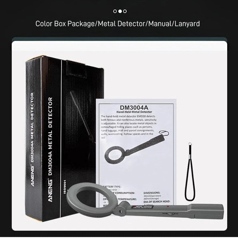 LED Flashing Alarm Metal Detector High Sensitive Detection Handheld Scanning Detection Instrument Metal Detector Tracker Finder