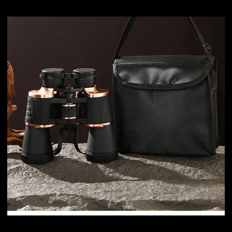 Bronze-colored high-definition 10x 10X50 binoculars, FCM broadband coated, 50MM large objective lens, 25MM large eyepiece