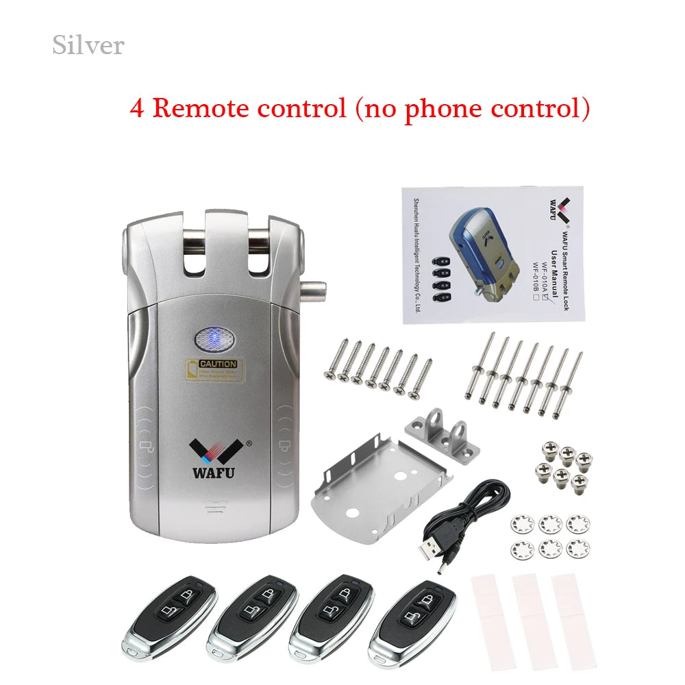Wafu 010 Smart Door Lock Wireless Smart Lock Remote Control Bluetooth Intelligent Invisible Deadbolt Lock App/Touch Unlock/Lock