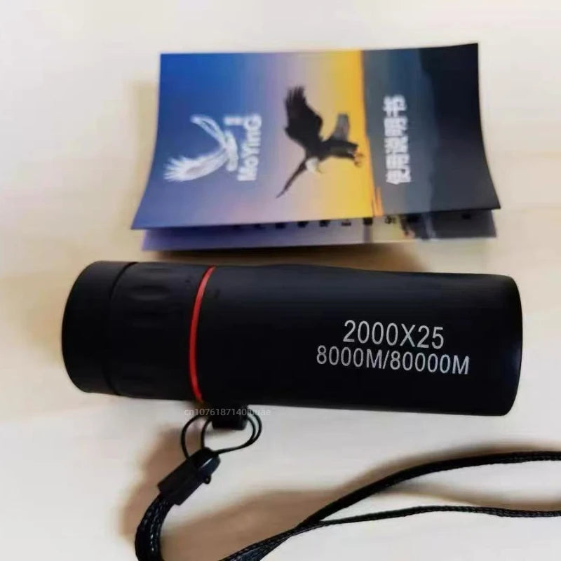 Telescope 2000x25, Outdoor Monocular Telescope, High Magnification High-definition Mini Portable, for Sightseeing and Hunting
