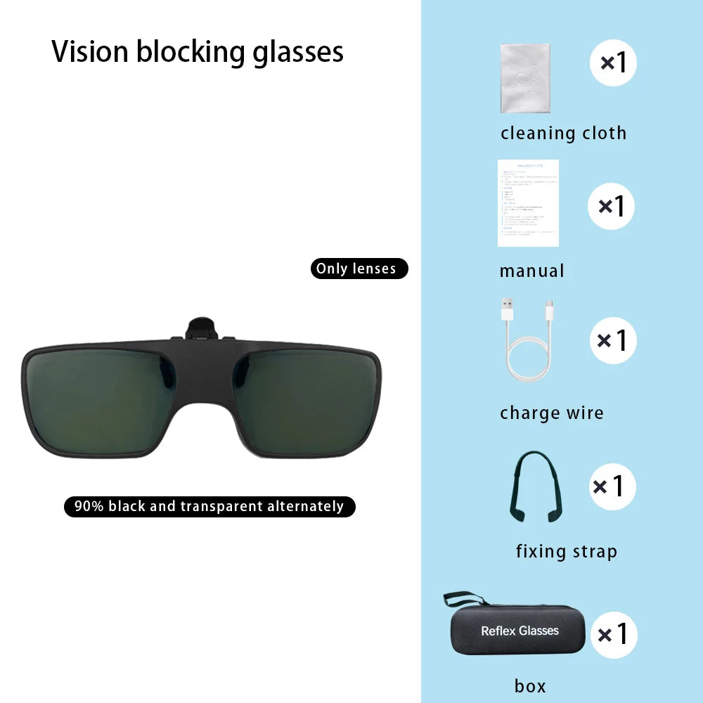 Vision reaction Glasses for Myopia Person, Clip storbe Glasses, Head up Training, Vision reaction