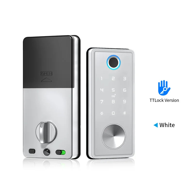 Smart Deadbolt Locks for Front Door Alexa WiFi TTlock App Biometric Fingerprint keyless Entry Keypad door lock with Gateway