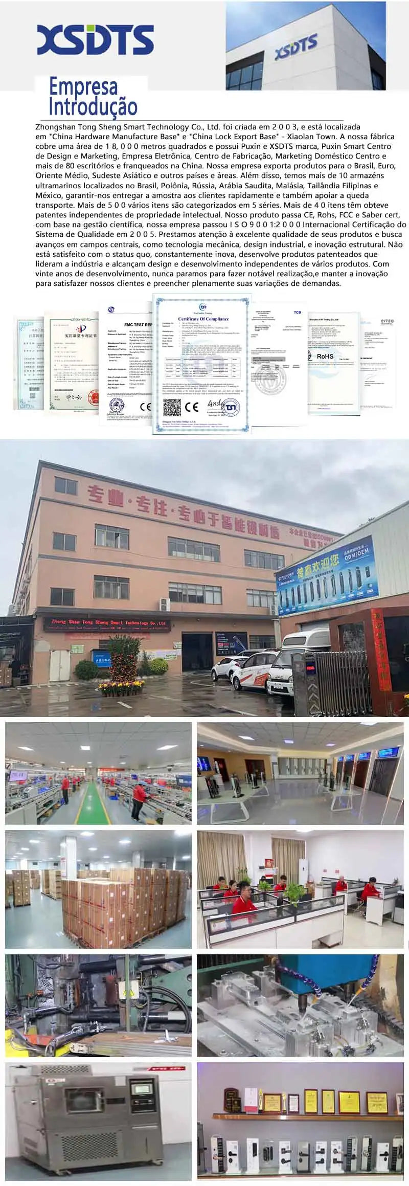 XSDTS Smart Door Lock Handle With Fingerprint Key card Digital Door Lock Keypad Key Entry electronic lock Do Brasil Sem taxas