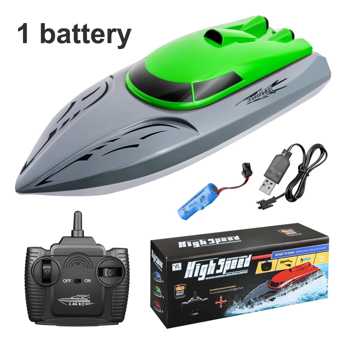 806 2.4G RC Boat Remote Control Boat Waterproof Toy Dual motors 20KM/h High Speed RC Boat Racing Boat
