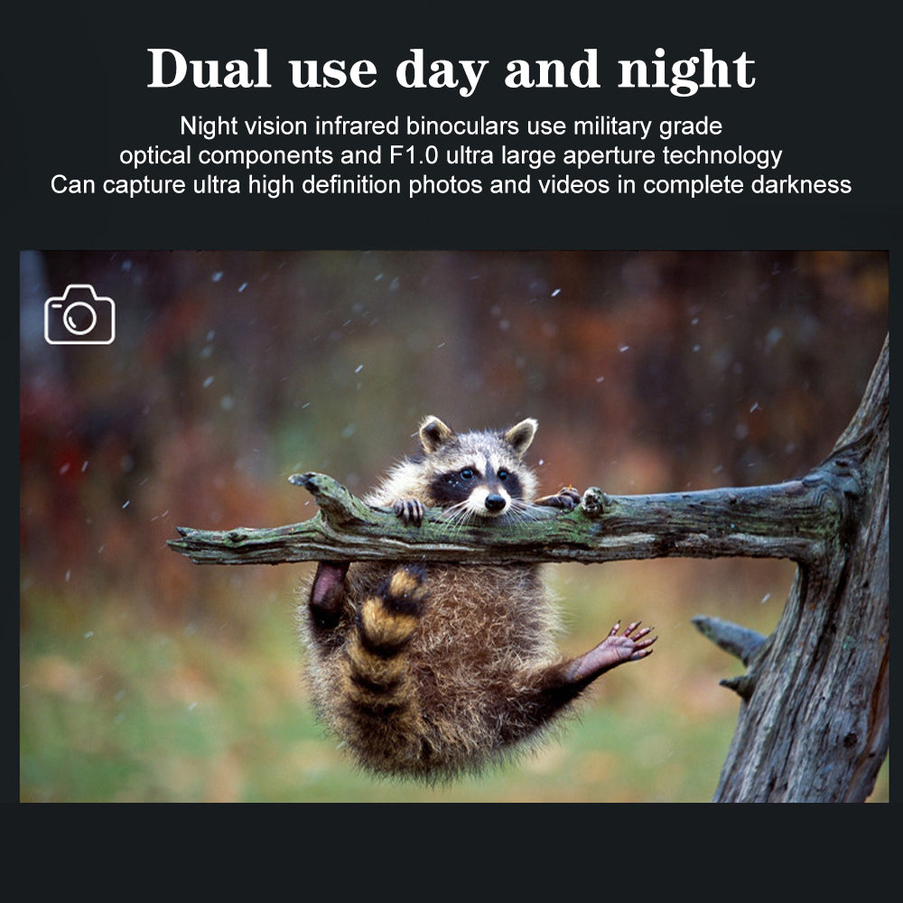 Binocular for Hunting Boating Day Night Use Photo Video Taking Digital Zoom 10X Binocular Infrared Night-Visions Device 1080P