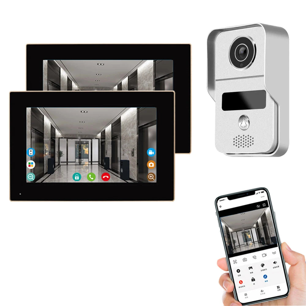 7 Inch Tuya Video Doorbell WiFi Outdoor Door Bell Waterproof IP65 Intercom Smart Home  Door Phone Camera