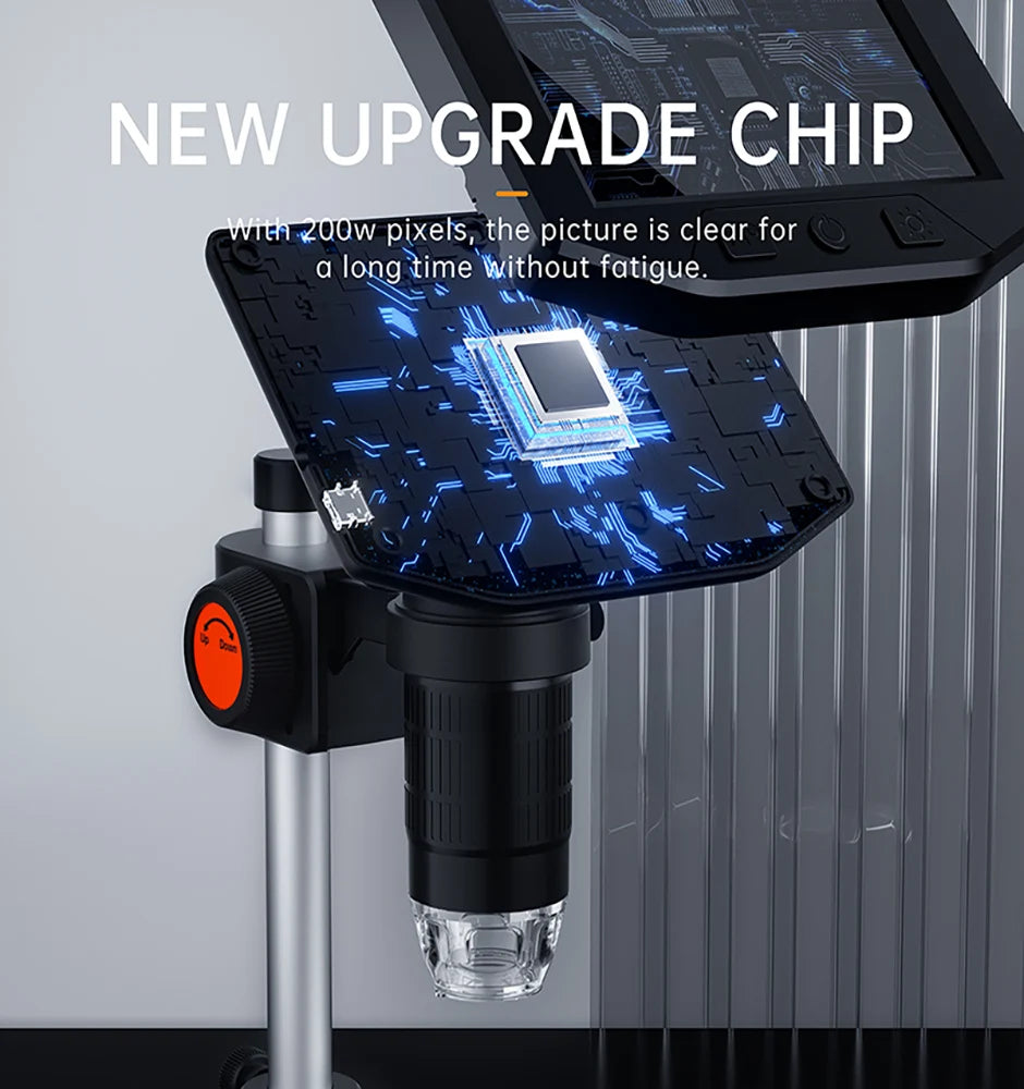 4.3 Inch LCD Digital Microscope 1080P 50-1000x Coin Microscopio Zoom Stereo Camera for Electronics Repair PCB