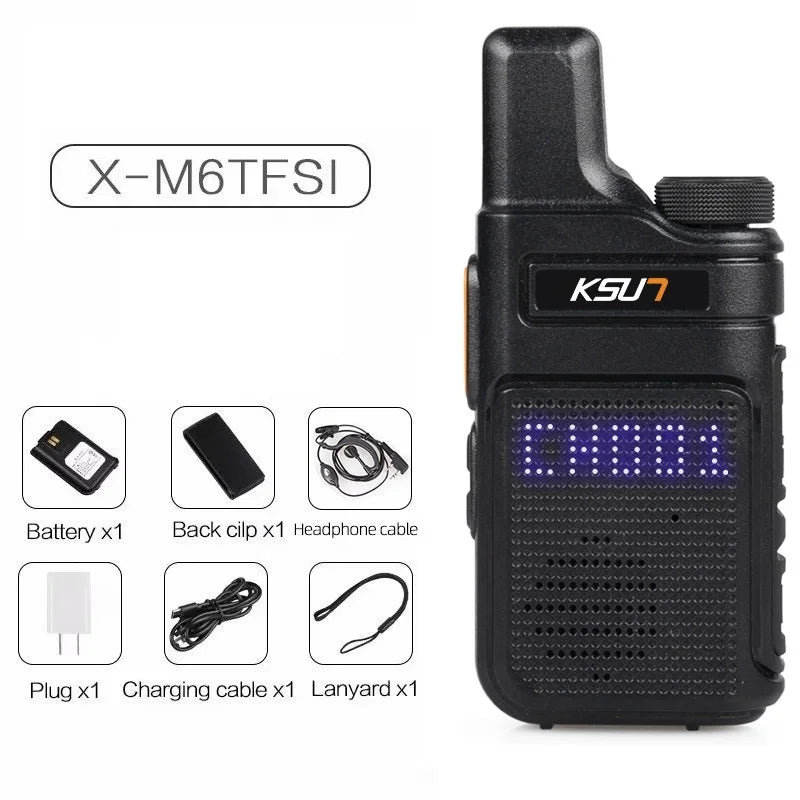 Walkie Talkie Portable Mini Communication Radio Profesional PMR 446  Talkie Walkies Two Way Radio Transceiver KSUN M6 Quality