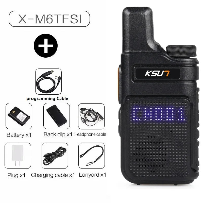 Walkie Talkie Portable Mini Communication Radio Profesional PMR 446  Talkie Walkies Two Way Radio Transceiver KSUN M6 Quality