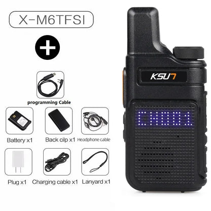 Walkie Talkie Portable Mini Communication Radio Profesional PMR 446  Talkie Walkies Two Way Radio Transceiver KSUN M6 Quality