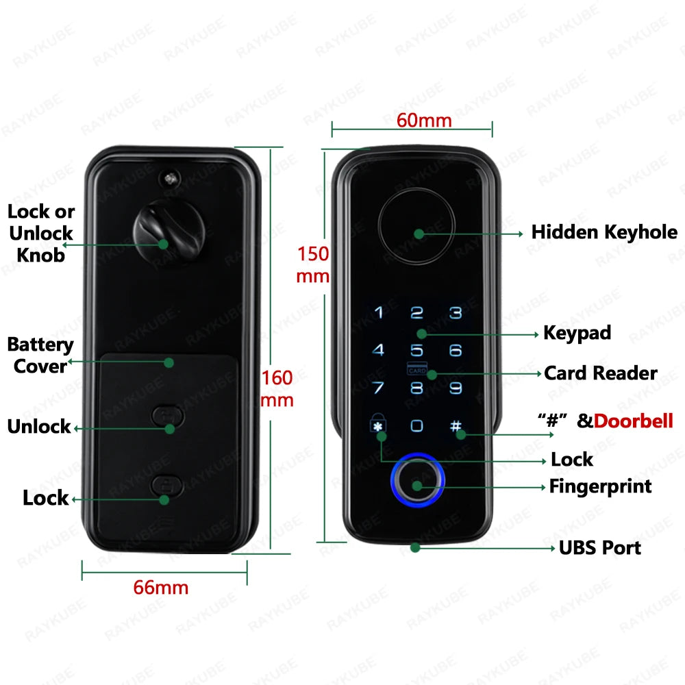 Easy Replacement Cylinder Smart Lock APP TTlock Bluetooth Fingerprint Password NFC Unlock Auto Lock/ Unlock With Battery Z-18
