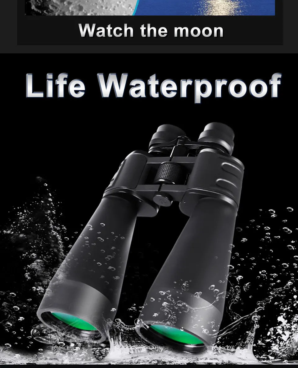 Zoom 10-380X100 Professional Telescope HD Powerful BAK4 Binoculars Low Light Waterproof Long-distance Binoculars For Hunting ﻿