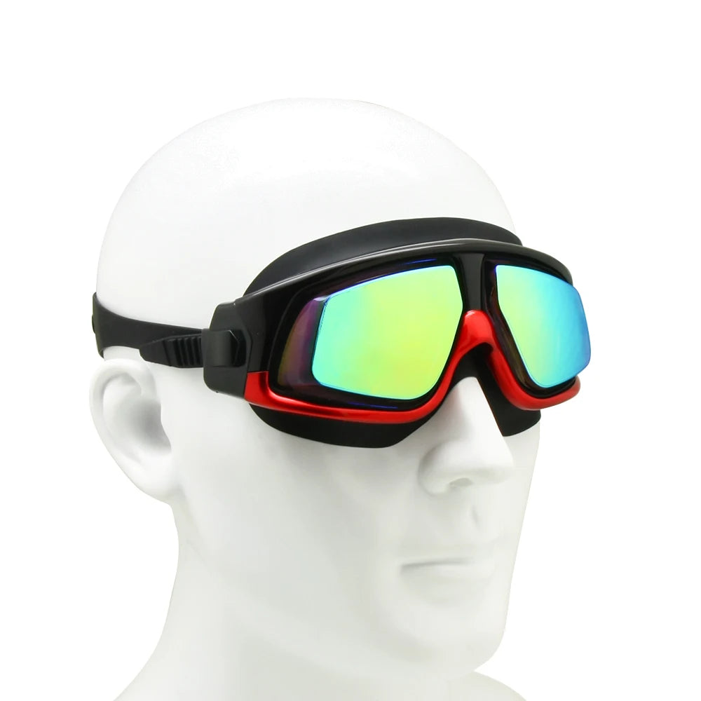 Big Vision Swim Goggles Myopia Hyperopia Water Sports Glasses Farsightedness Near Sighted Mask Anti-fog Earplugs
