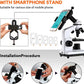 40X-2500X Microscopes for Kids Students Adults Powerful Biological Educational Microscopes with Slides Set Phone Adapter