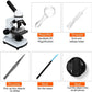40X-2500X Microscopes for Kids Students Adults Powerful Biological Educational Microscopes with Slides Set Phone Adapter
