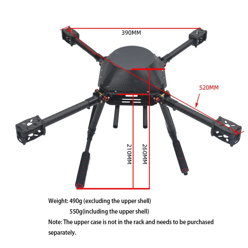 Drone Flyroun LX450 con marco 450 para RC MK MWC 4 ejes RC Multicopter Quadcopter Heli Multi-Rotor con tren de aterrizaje