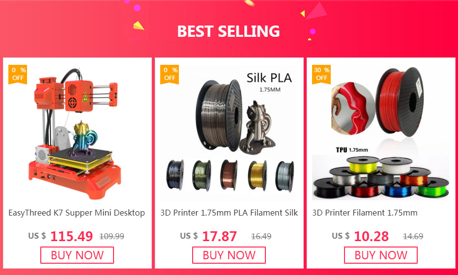 K7 Supper Mini Desktop Small 3D Printer 10*10*10cm No Heated Bed One-Key Printing with TF Card 3D Printe Machine Gift EasyThreed