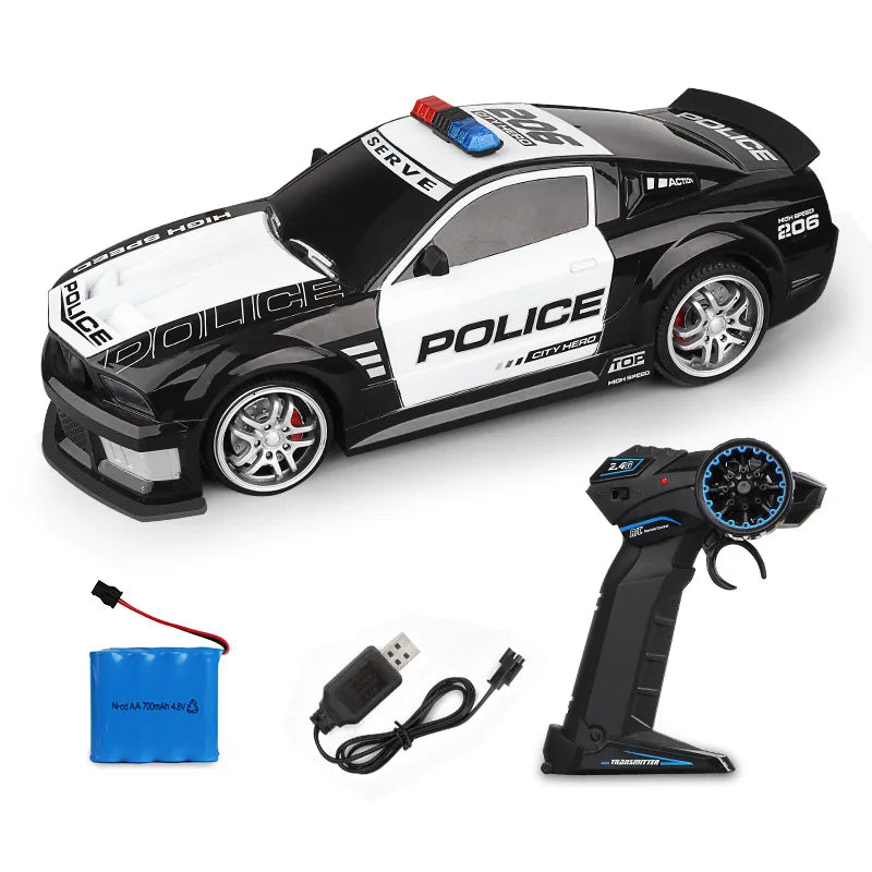 1: 12 Rc Car 2.4G Remote Control Police Cars Models Toy High Speed Radio Controled Machine Off-Road Drift Toys for Boys Kid Gift