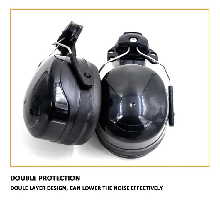 New Anti-noise On-Helmet Earmuffs Ear Protector For Safety Helmet Cap Use Factory Construction Work Safety Hearing Protection