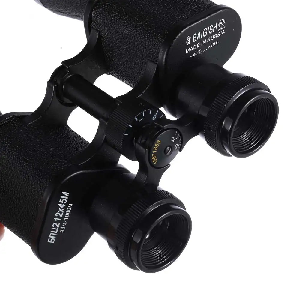 Telescope Powerful Baigish 10x40 12x45 15x60 Binoculars Full Metal Russian Military High Quality For Hunting Camping Hiking Bak4