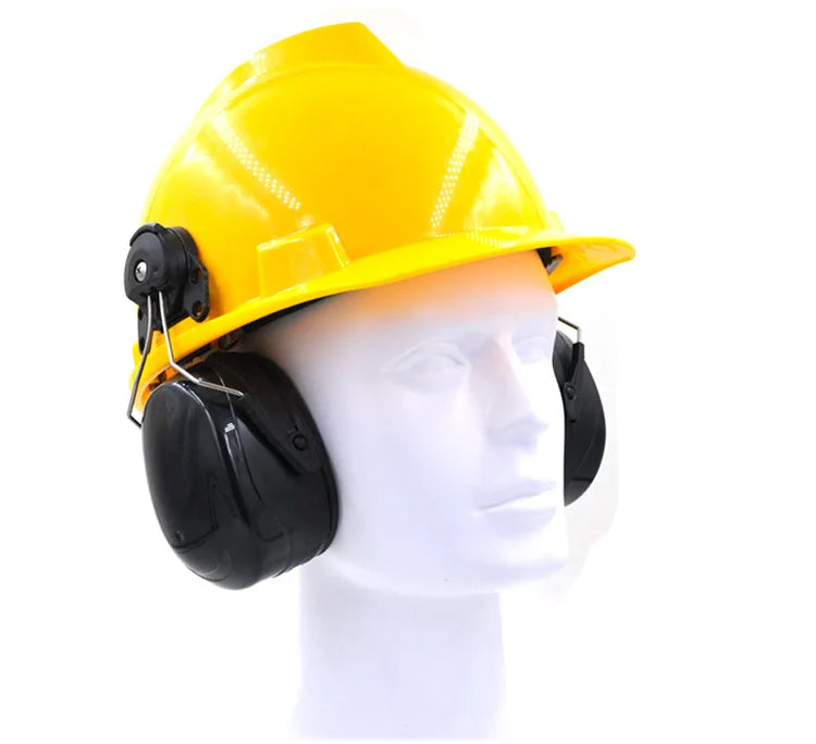 New Anti-noise On-Helmet Earmuffs Ear Protector For Safety Helmet Cap Use Factory Construction Work Safety Hearing Protection