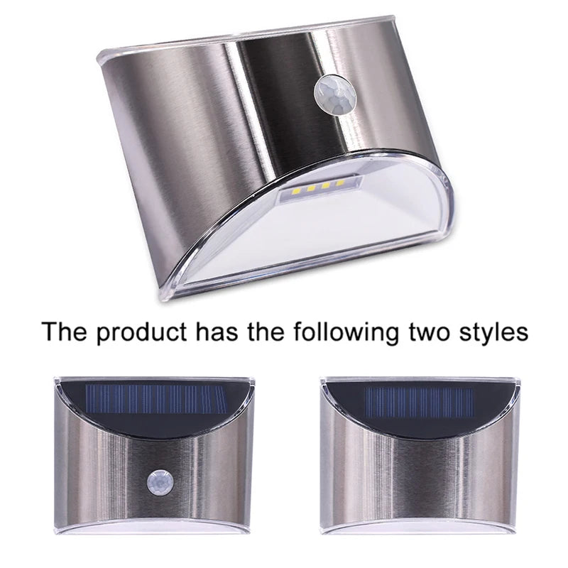 New Design Solar Light 4 LED Solar Powered Lamp PIR Motion Sensor Waterproof Security Lighting For Outdoor Garden Wall Fence