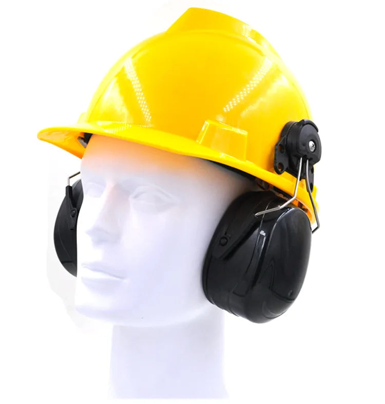 New Anti-noise On-Helmet Earmuffs Ear Protector For Safety Helmet Cap Use Factory Construction Work Safety Hearing Protection