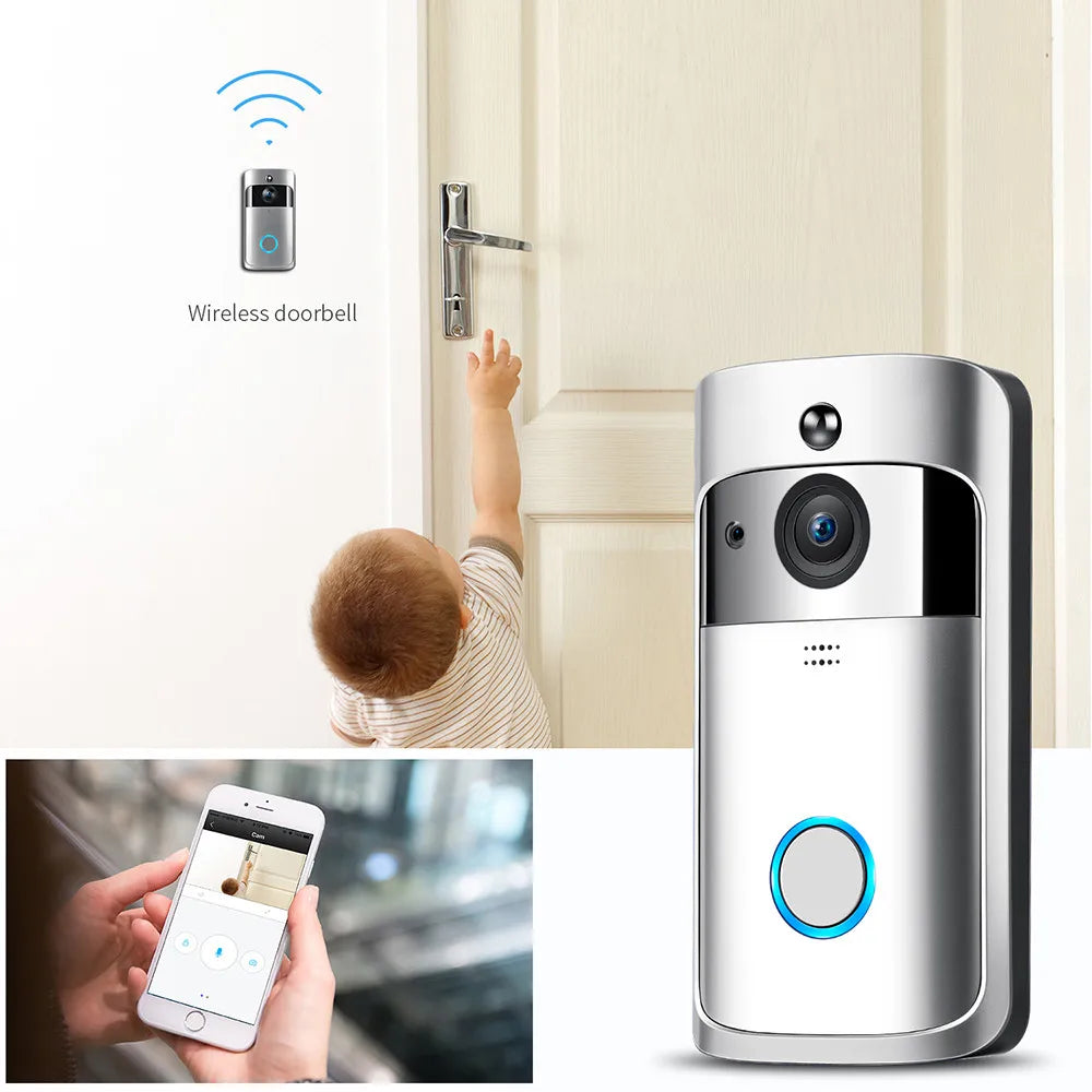 Video Door Phone HD PIR WIFI Doorbell Intercom 720P IP Camera Battery Power SD Card Slot Outdoor Security