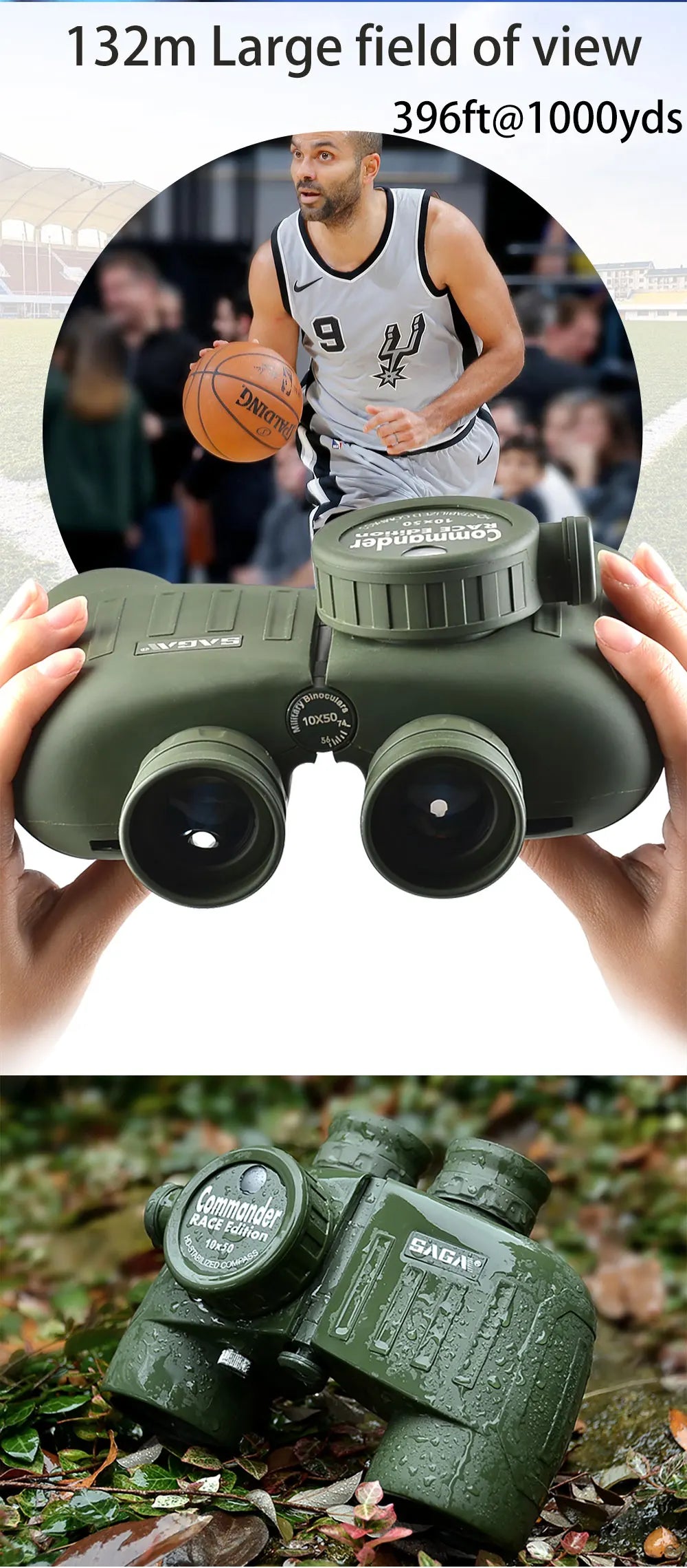 SAGA military binoculars 10X50 8X30 military militar jumelles militaire binoculo low light night vision teleskop Camping Hiking