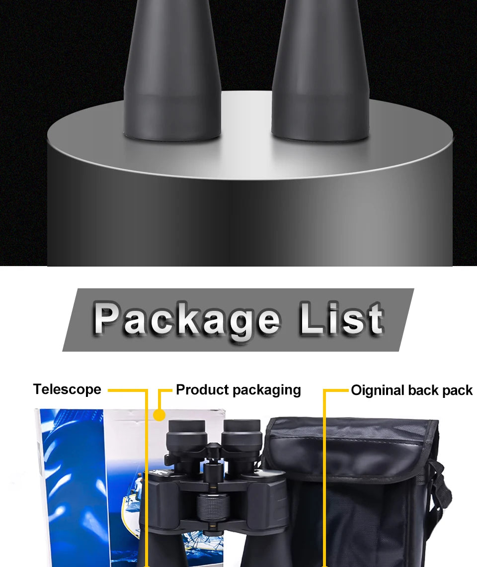 Zoom 10-380X100 Professional Telescope HD Powerful BAK4 Binoculars Low Light Waterproof Long-distance Binoculars For Hunting ﻿