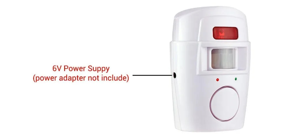 Wireless Remote Controlled Mini Alarm with IR Infrared Motion Sensor Detector & 105dB Loud Siren For Home Security Anti-Theft