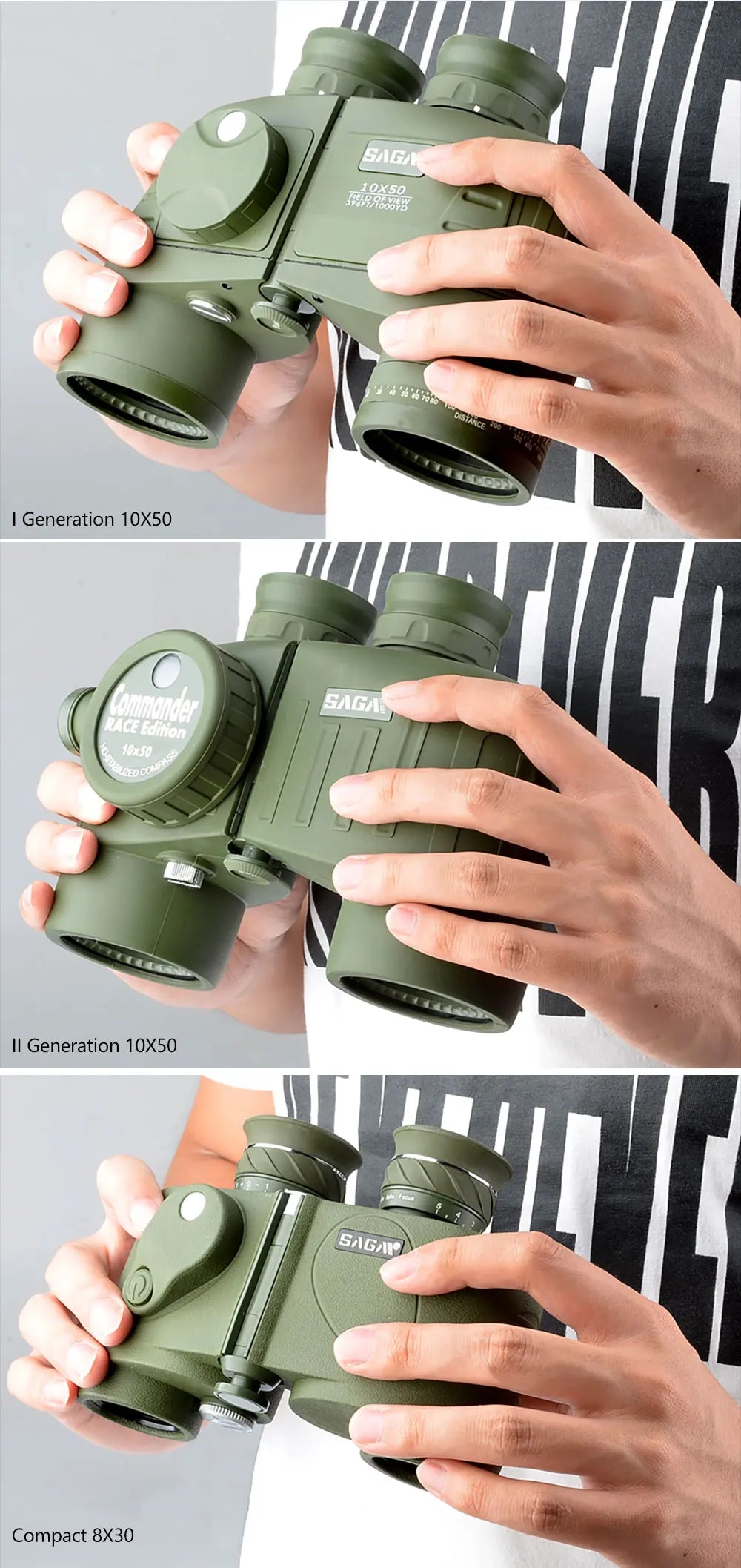 SAGA military binoculars 10X50 8X30 military militar jumelles militaire binoculo low light night vision teleskop Camping Hiking