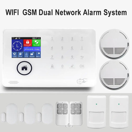 smart antitheft gsm intelligent app ios and android control wifi home alarm system