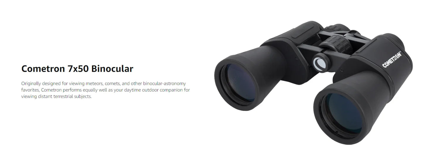 Celestron - 7x50 Bincoulars - Beginner Astronomy Binoculars - Large 50mm Objective Lenses - Wide Field of View 7x Magnification