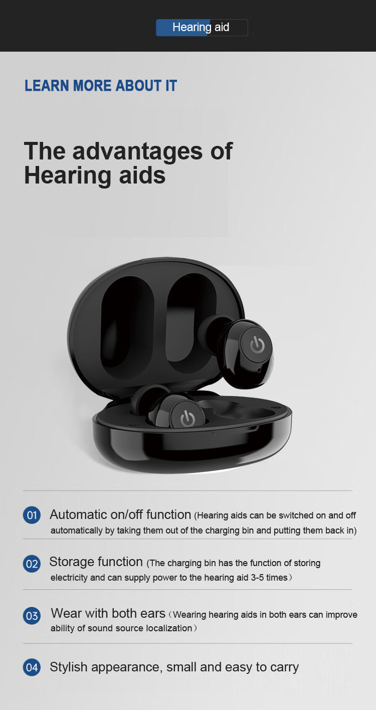 Magnetic Charging Hearing Aid Portable Sound Amplifier Invisible Noise Cancelling Headphones Suitable For Elderly Hearing device