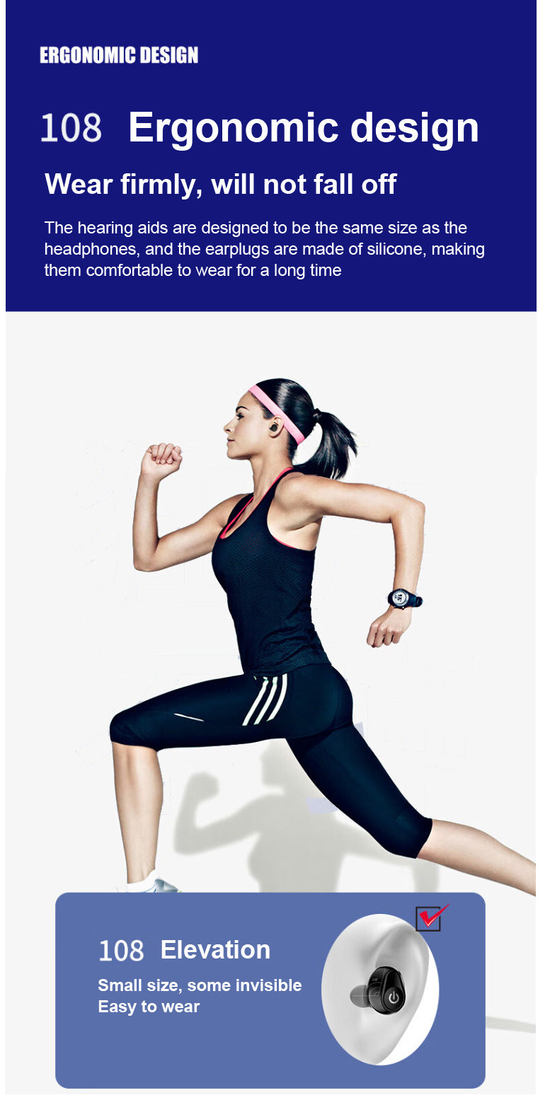 Magnetic Charging Hearing Aid Portable Sound Amplifier Invisible Noise Cancelling Headphones Suitable For Elderly Hearing device