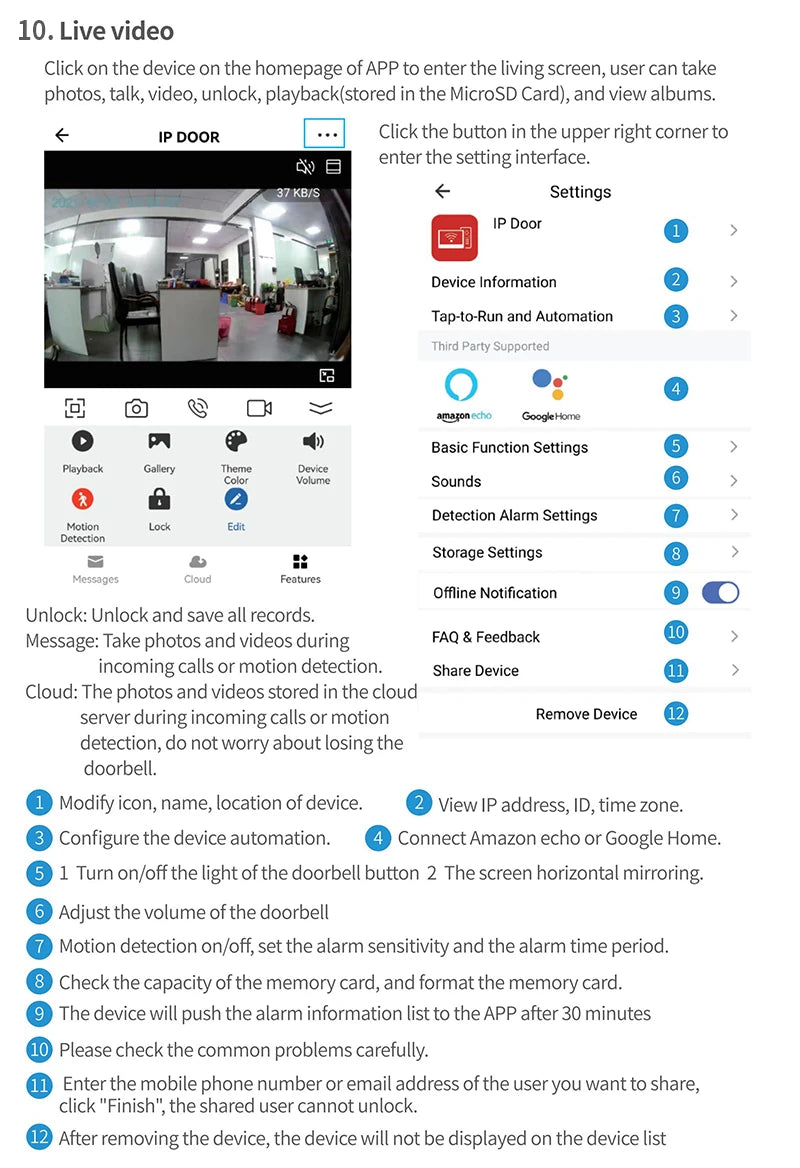 7 Inch Tuya Video Doorbell WiFi Outdoor Door Bell Waterproof IP65 Intercom Smart Home  Door Phone Camera