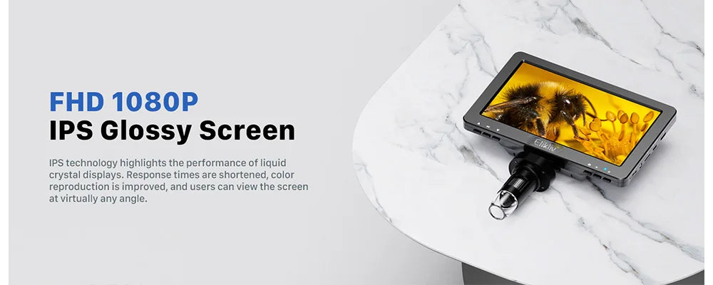 Elikliv EDM9 7 Inch 1080P LCD Digital Microscope 50X-1200X Soldering Electronics Microscopes With LED Lights Support PC Computer