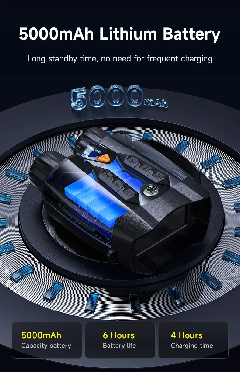 Night Vision Binoculars 4K Infrared 5W IR Rechargeable 10X Digital Zoom 800 Meters Darkness Goggles for Hunting & Surveillance